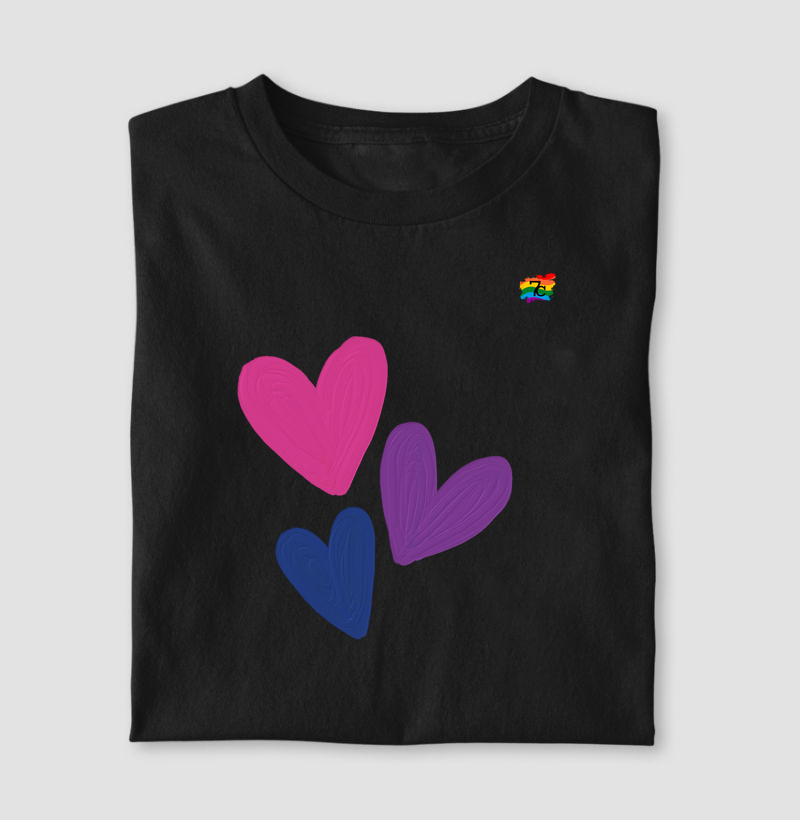 Corações Cores Bissexual 