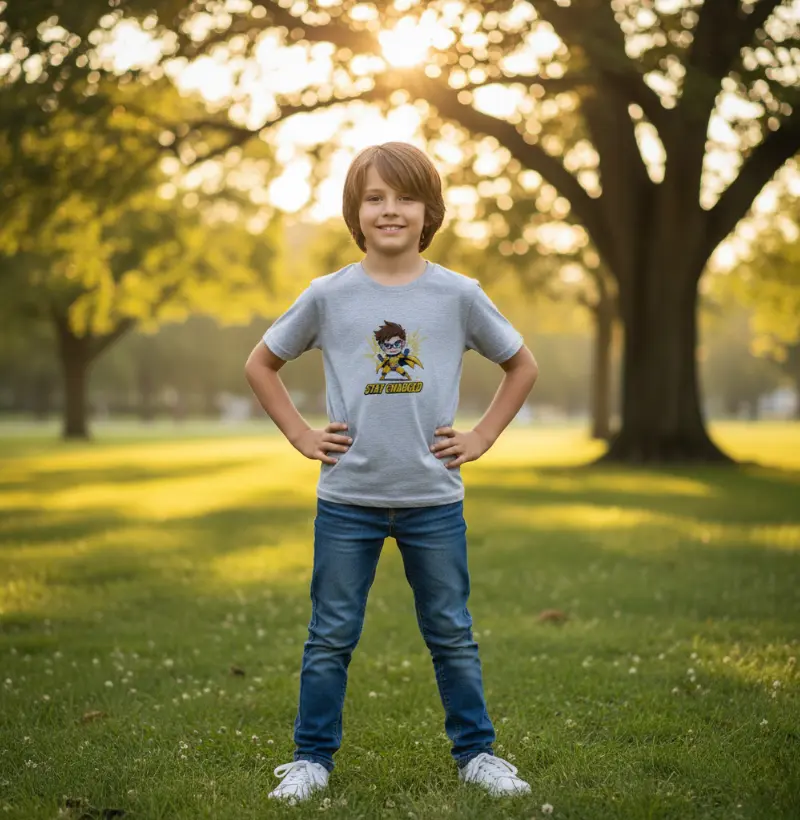 Camiseta infantil Garoto Voltz