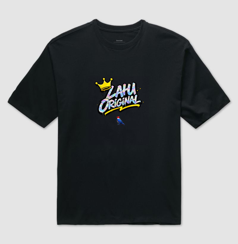 ⚡ LÄHU Original é mais que roupa — é identidade, é rua, é realeza urbana. Vista e mostre quem manda no asfalto. - Camiseta Oversized