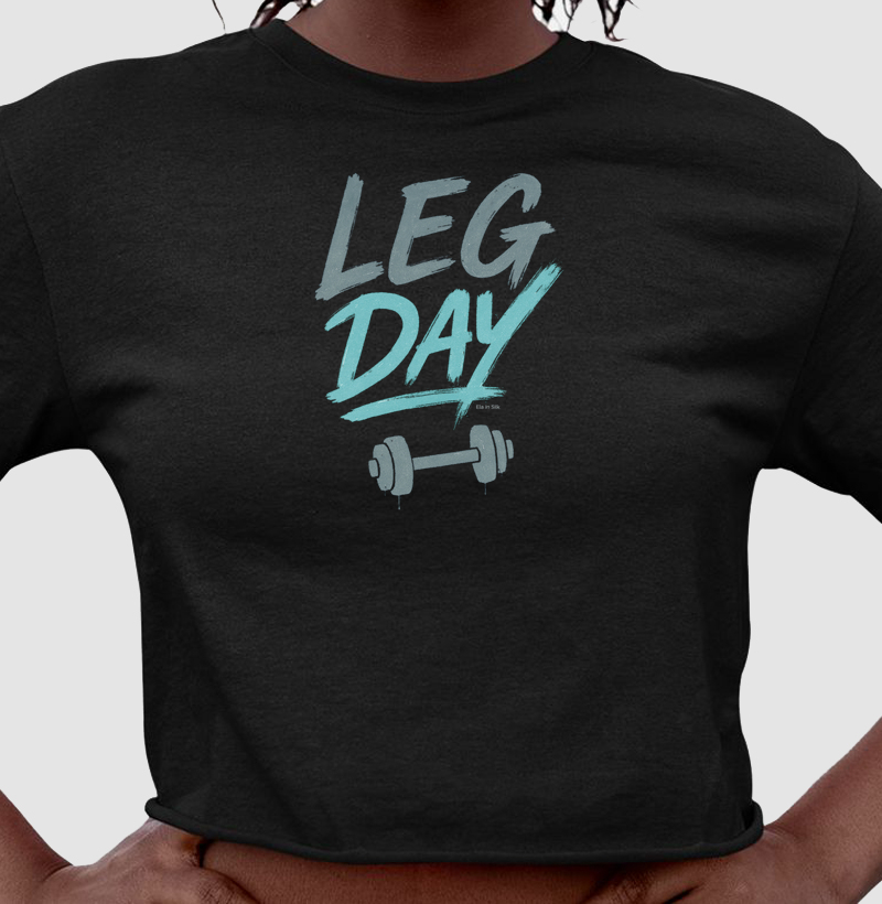 Leg Day - versão pincelada cinza
