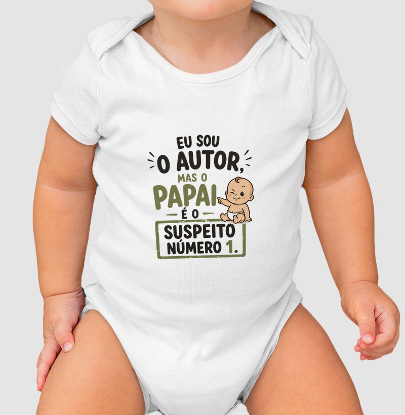 Body Bebê “O Autor Sou Eu” – 100% Algodão Confortável