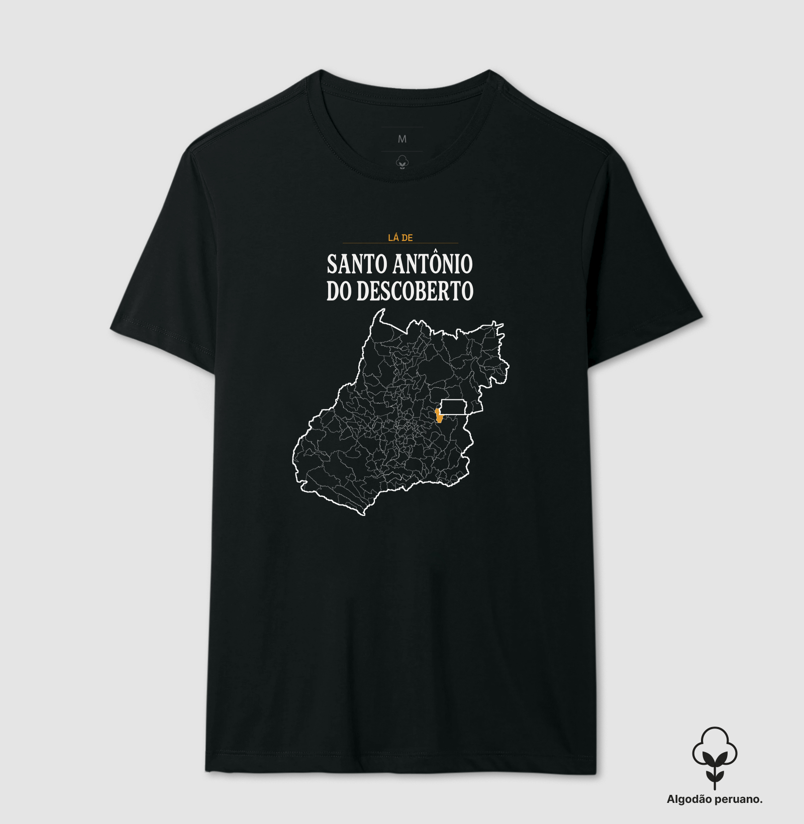 Santo Antônio do Descoberto | Território GO - Camiseta Algodão Peruano