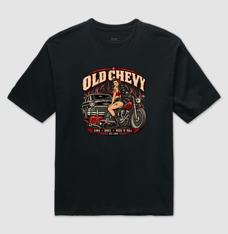 Garage Rebel | Road Rebels - Old Chevy - Camiseta Oversized