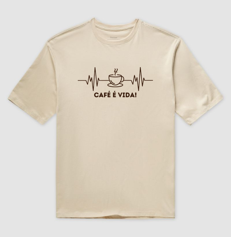 Café é vida  - Camiseta Oversized