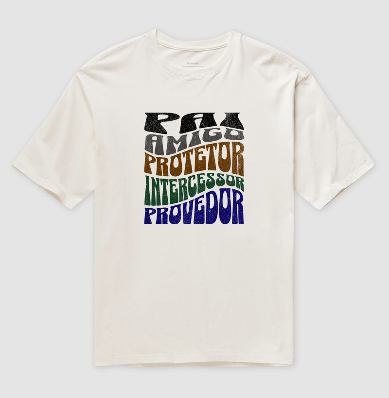 Camiseta Masculina Pai, Amigo, Provedor - Multicor