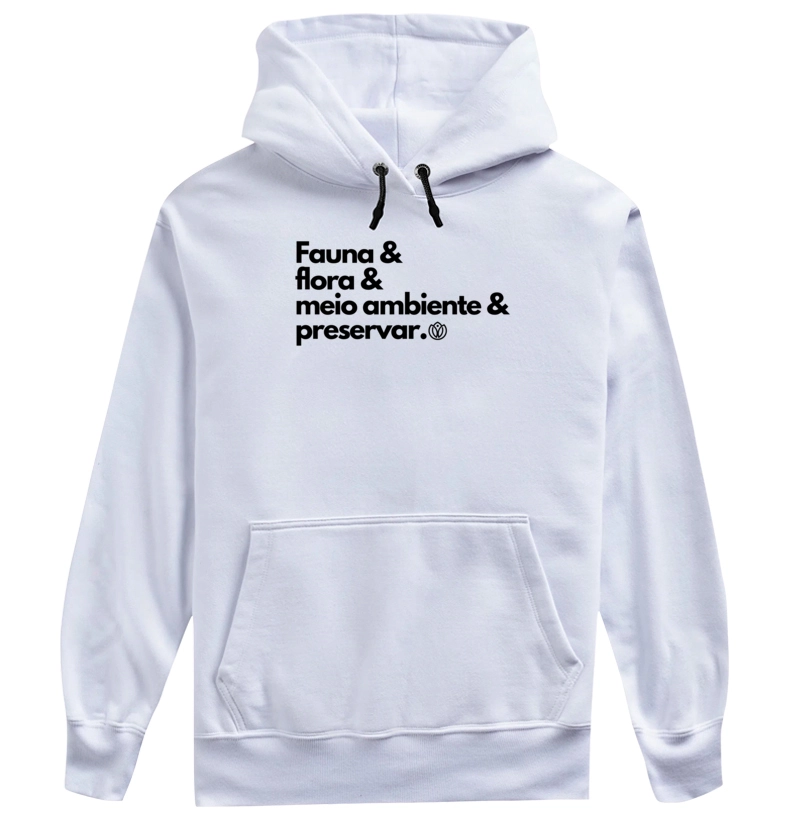 moletom fauna e flora e meio ambiente e preservar