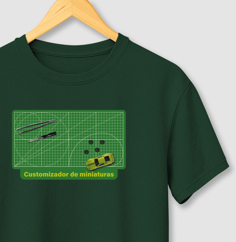 Camiseta colecionador miniaturas customizador customização