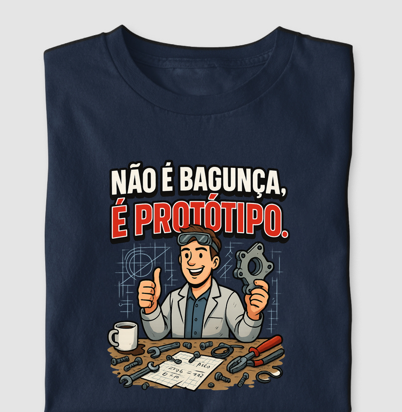 "Não é bagunça, é protótipo." - Engenharia Mecânica
