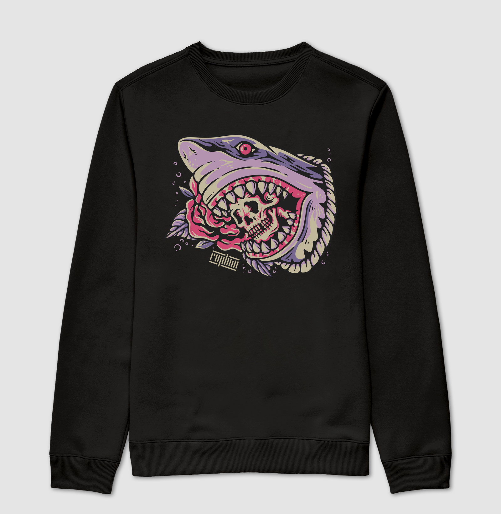 Tubarão engolindo caveira