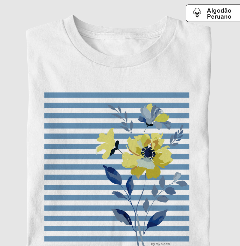 Flor Amarela 01 - Algodão Peruano