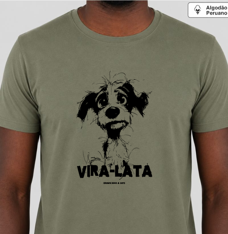 Desenho de vira-lata linhas pretas