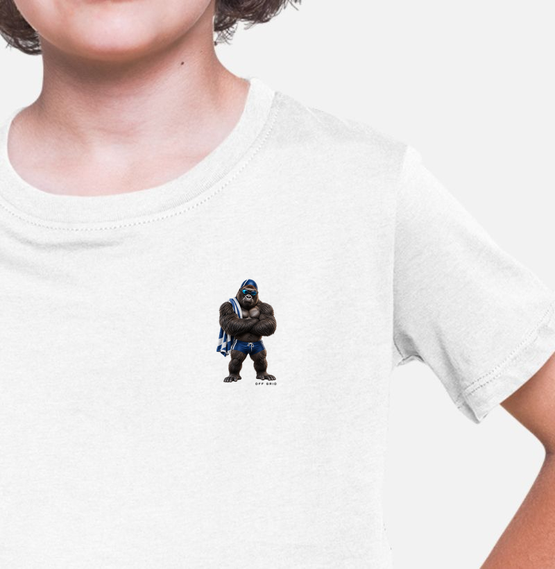Gorila Nadador - Camiseta Infantil