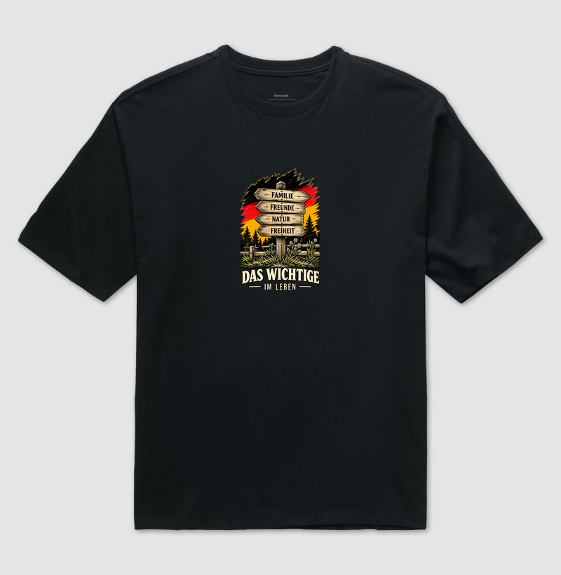 Das Wichtige im Leben - Camiseta Oversized