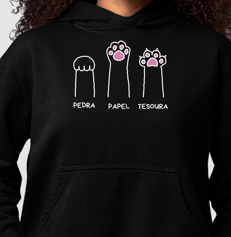 Pedra, Papel, Tesoura (Hoddie Moletom)