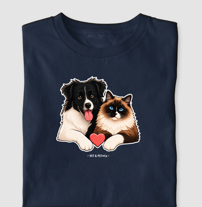 Cat Dog Love (Heart)