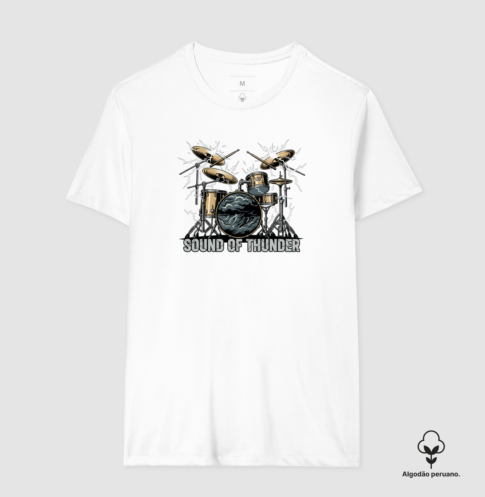camiseta-rock-sound-of-thunder-bateria