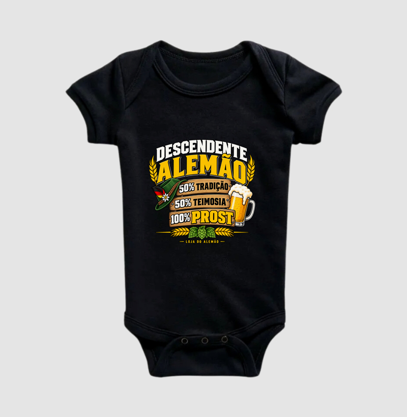 Descendente Alemão — 100% Prost - Body Infantil