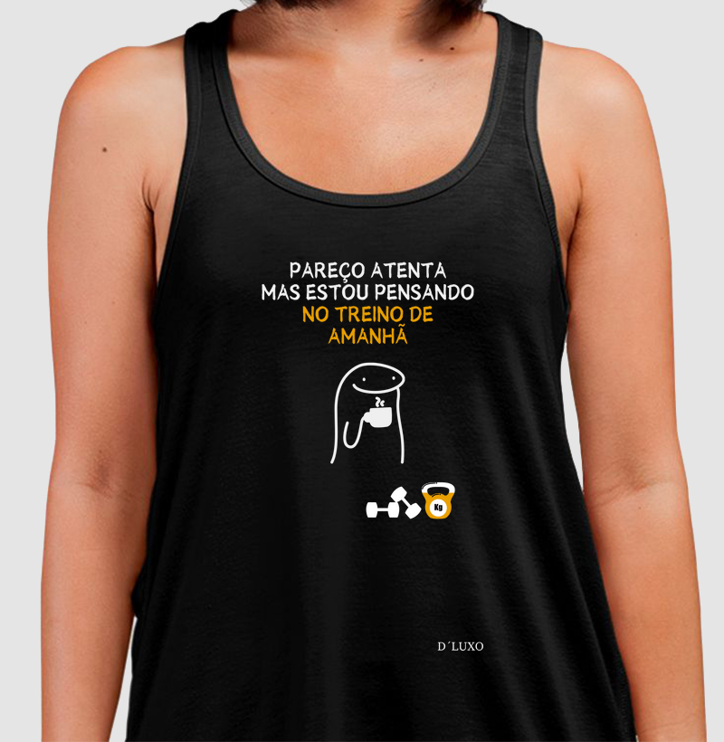 Pareço atenta mas estou pensando no treino de amanhã