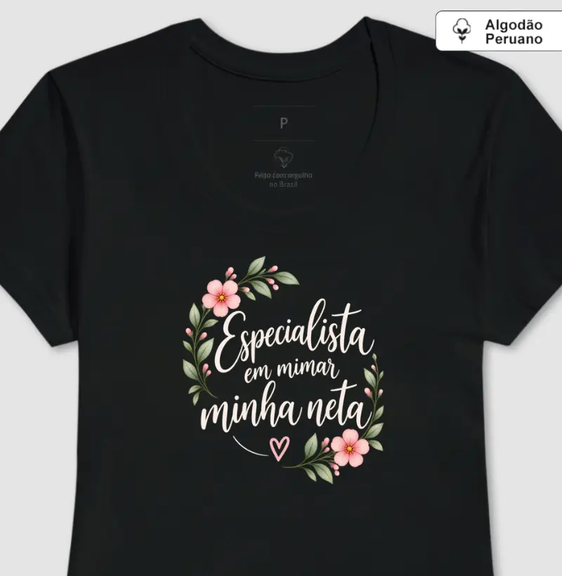 Especialista em mimar minha neta (vovó) (algodão peruano)