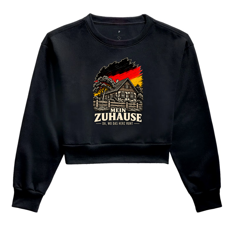 Mein Zuhause — Da, wo das Herz ruht - Cropped Moletom