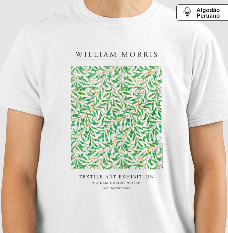 Camiseta William Morris – Estampa Floral Arts and Crafts Algodão Peruano Tanguis 