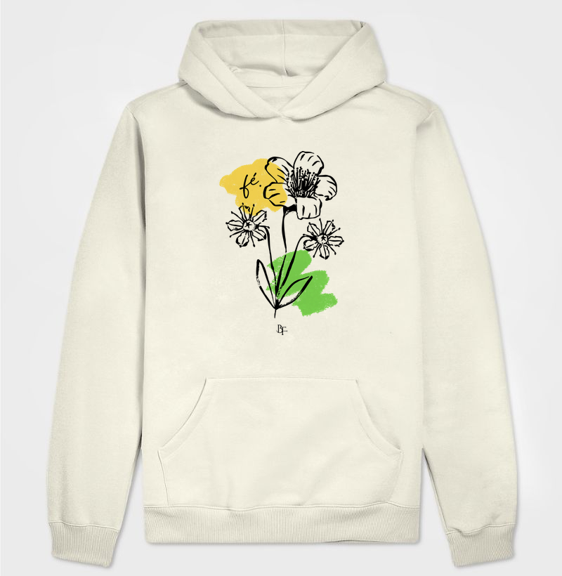 Fé com flores - Hoodie Moletom