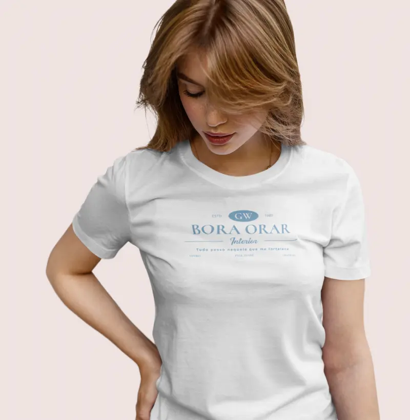 Camiseta Feminina Cristã Bora Orar