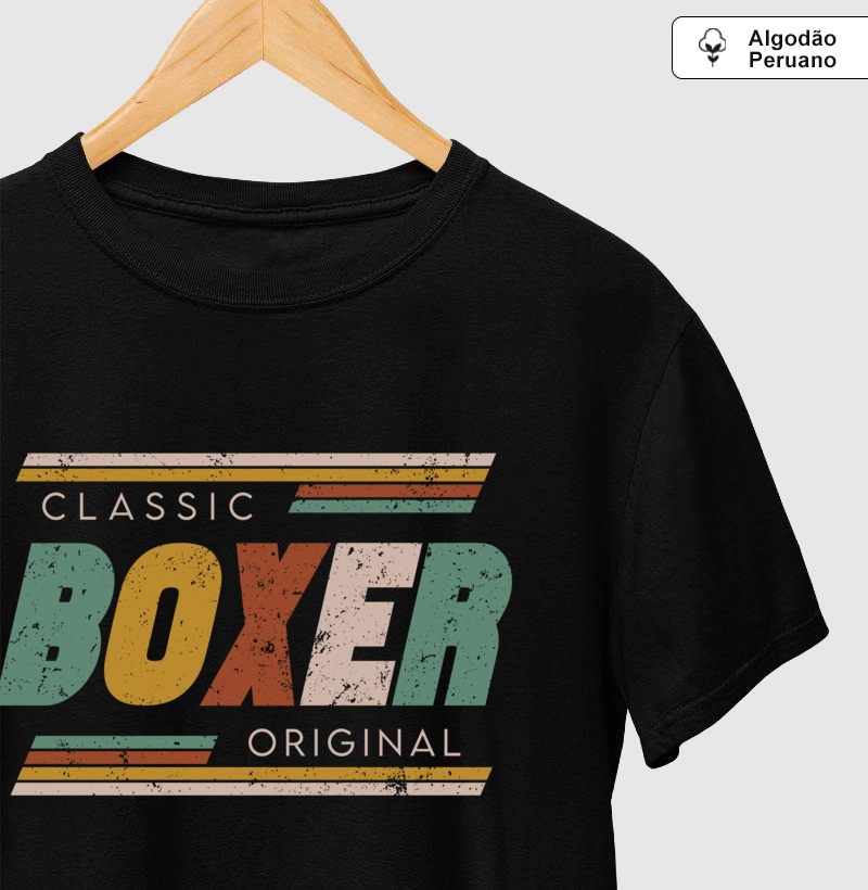 Camiseta Algodão Peruano Boxer Vintage