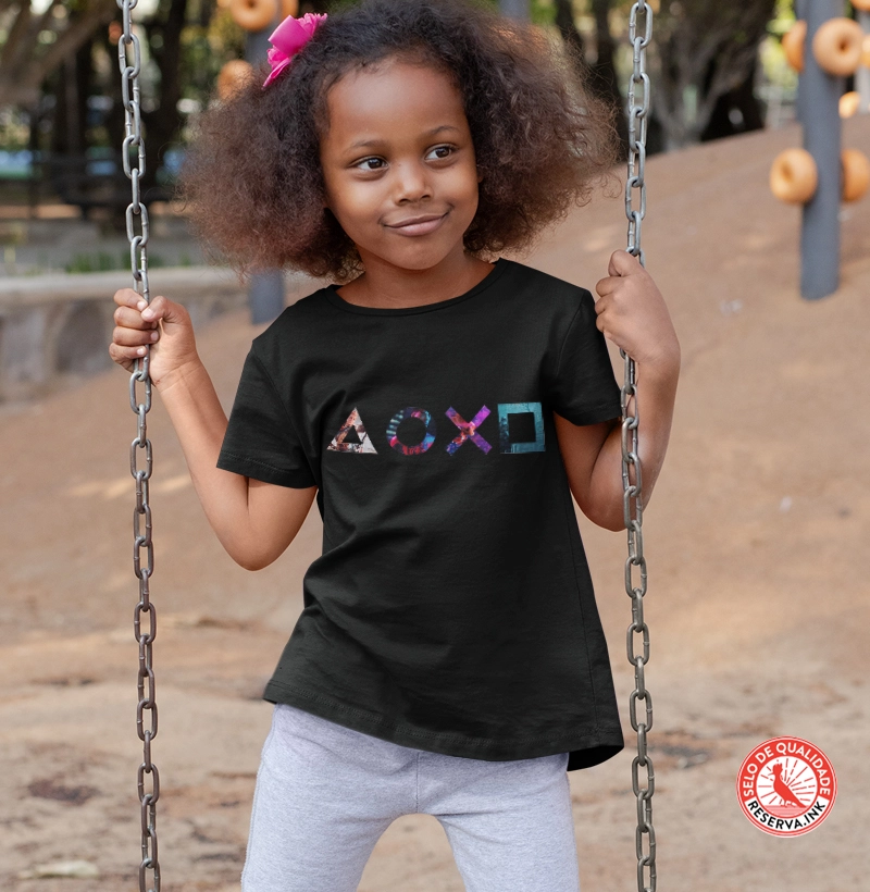 Camisa infantil menino e menina GAMER
