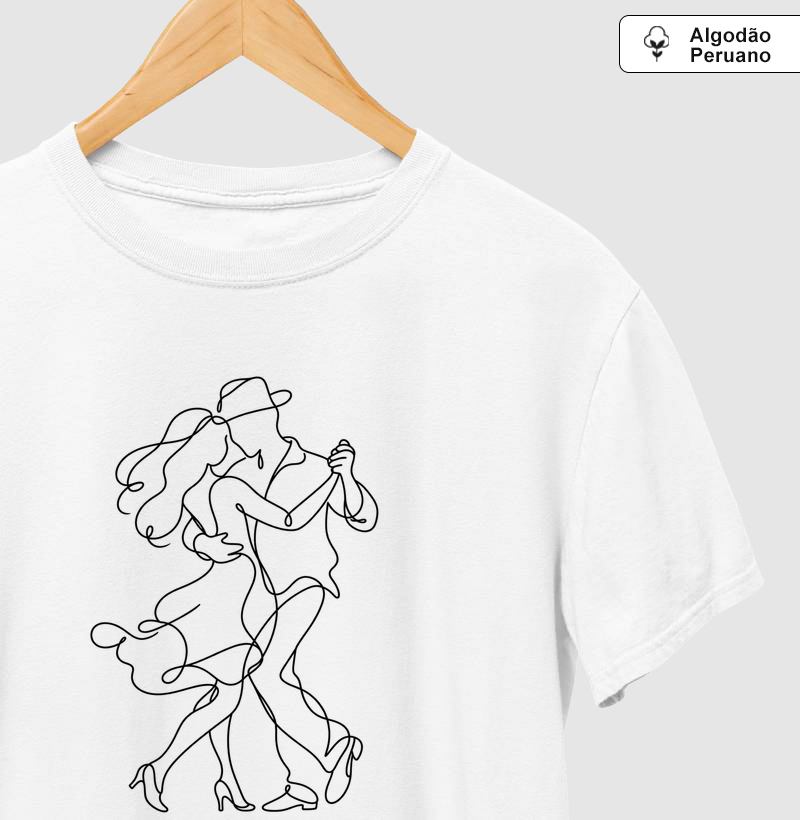 Forró em uma linha - Camiseta Algodão Peruano