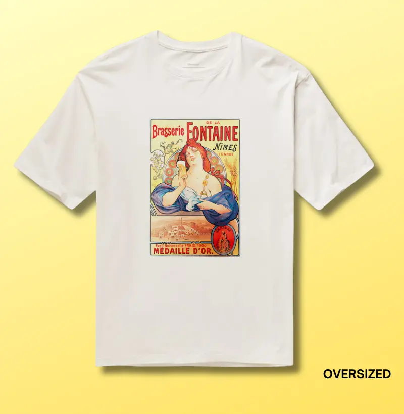 Brasserie de la Fontaine - Camiseta Oversized