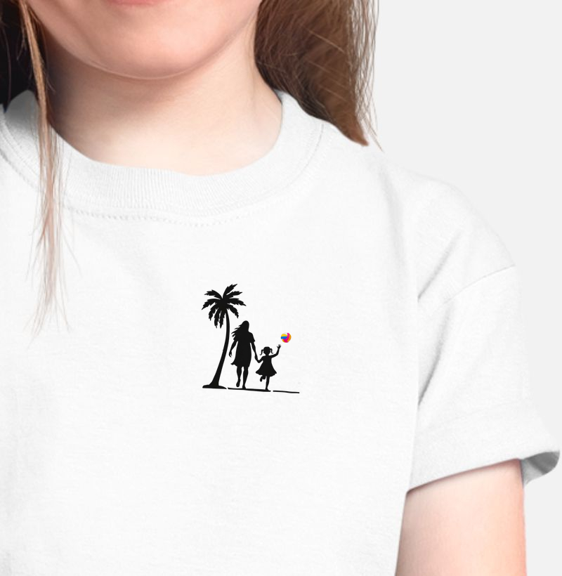 Mae e Filha com bola de Volei