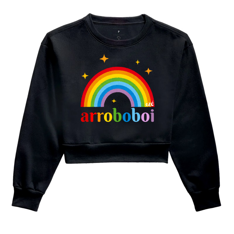 Arroboboi - Arco-íris  - Cropped Moletom