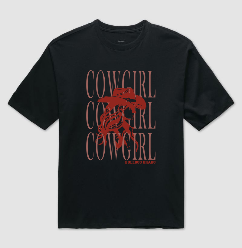 Triple Cowgirl Bulldog Brabo - Camiseta Oversized