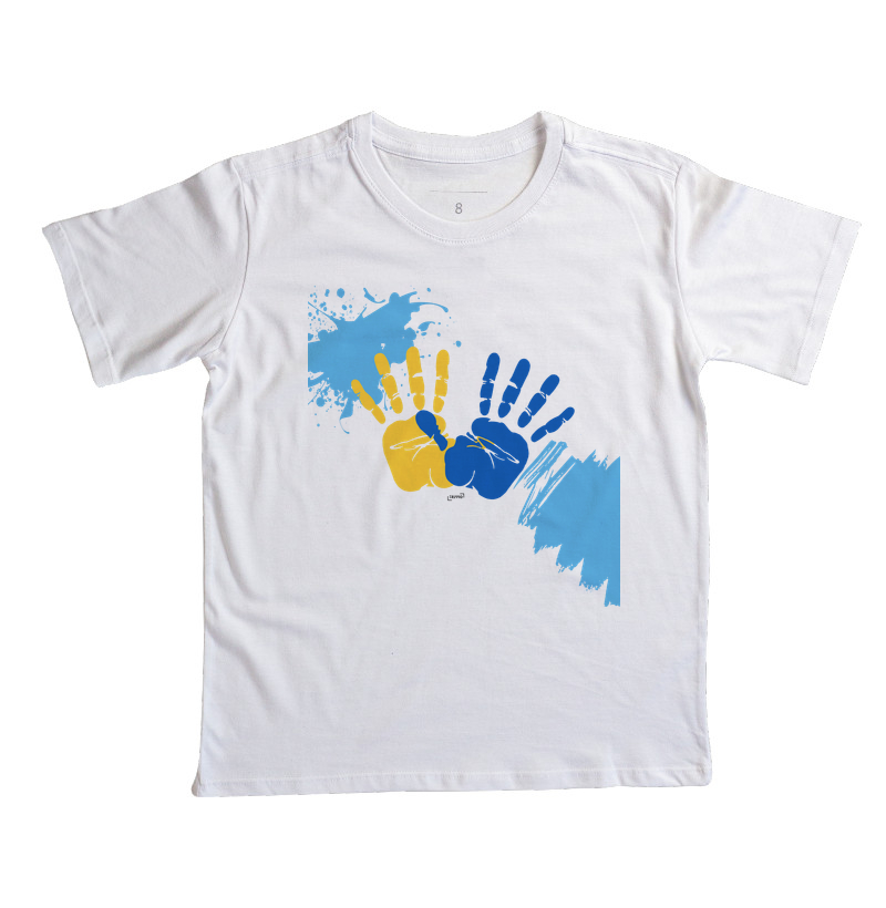 Camiseta Infantil - Mãos T21