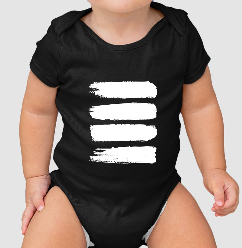 Body Infantil Preto e Branco