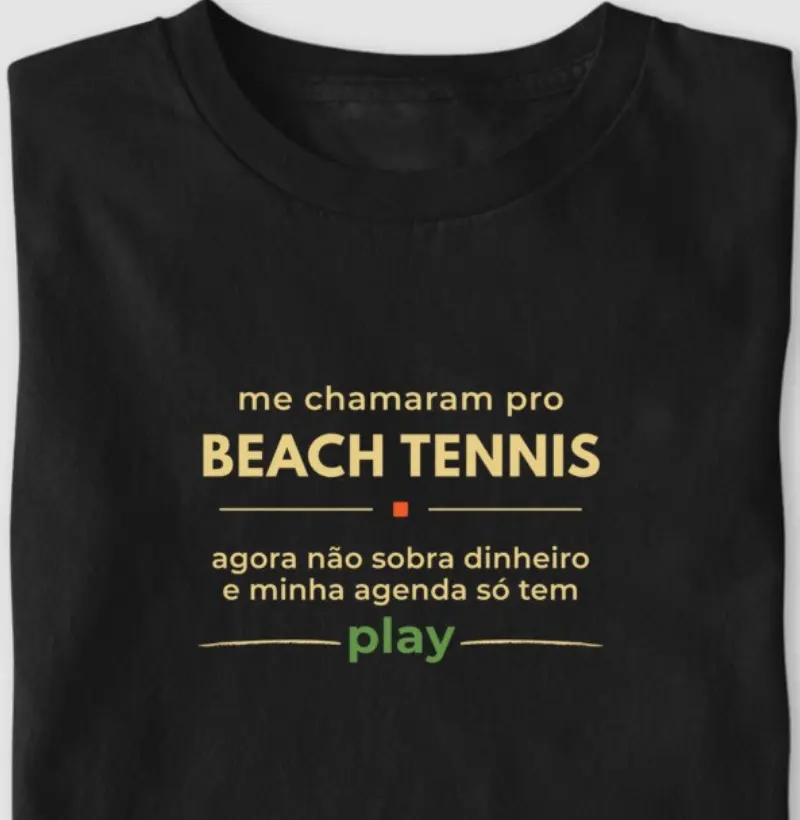 Me chamaram pro beach tennis