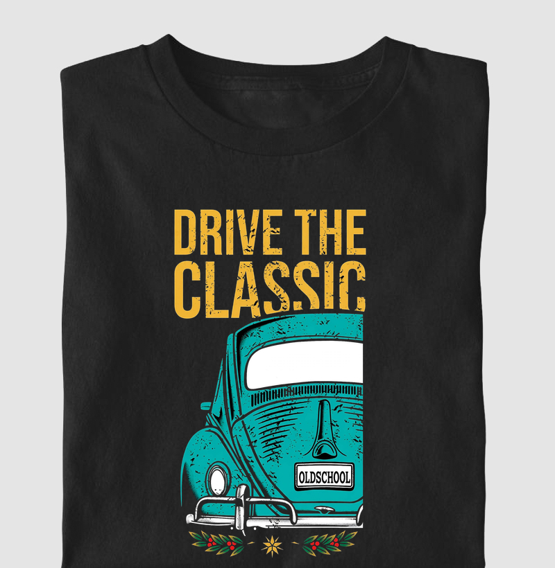 Fusca Drive The Classic Old School - VW Fusca Turquesa Vintage