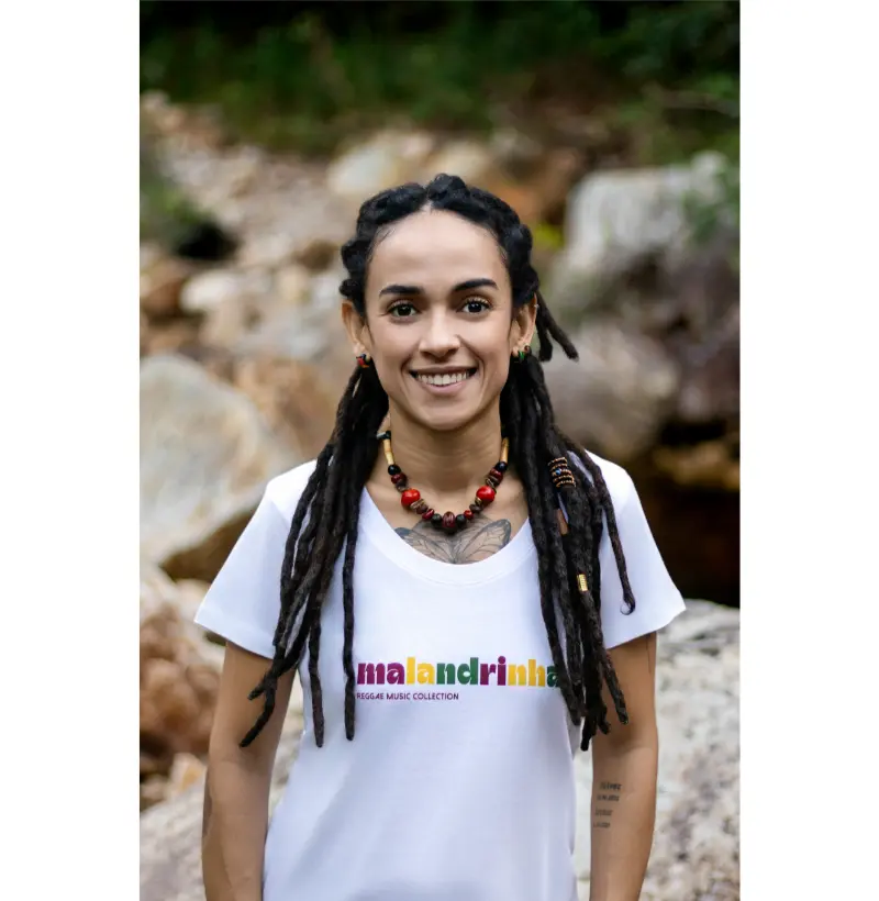  Camiseta Malandrinha. Coleção Reggae.  Masculino e feminino. Algodão Premium.