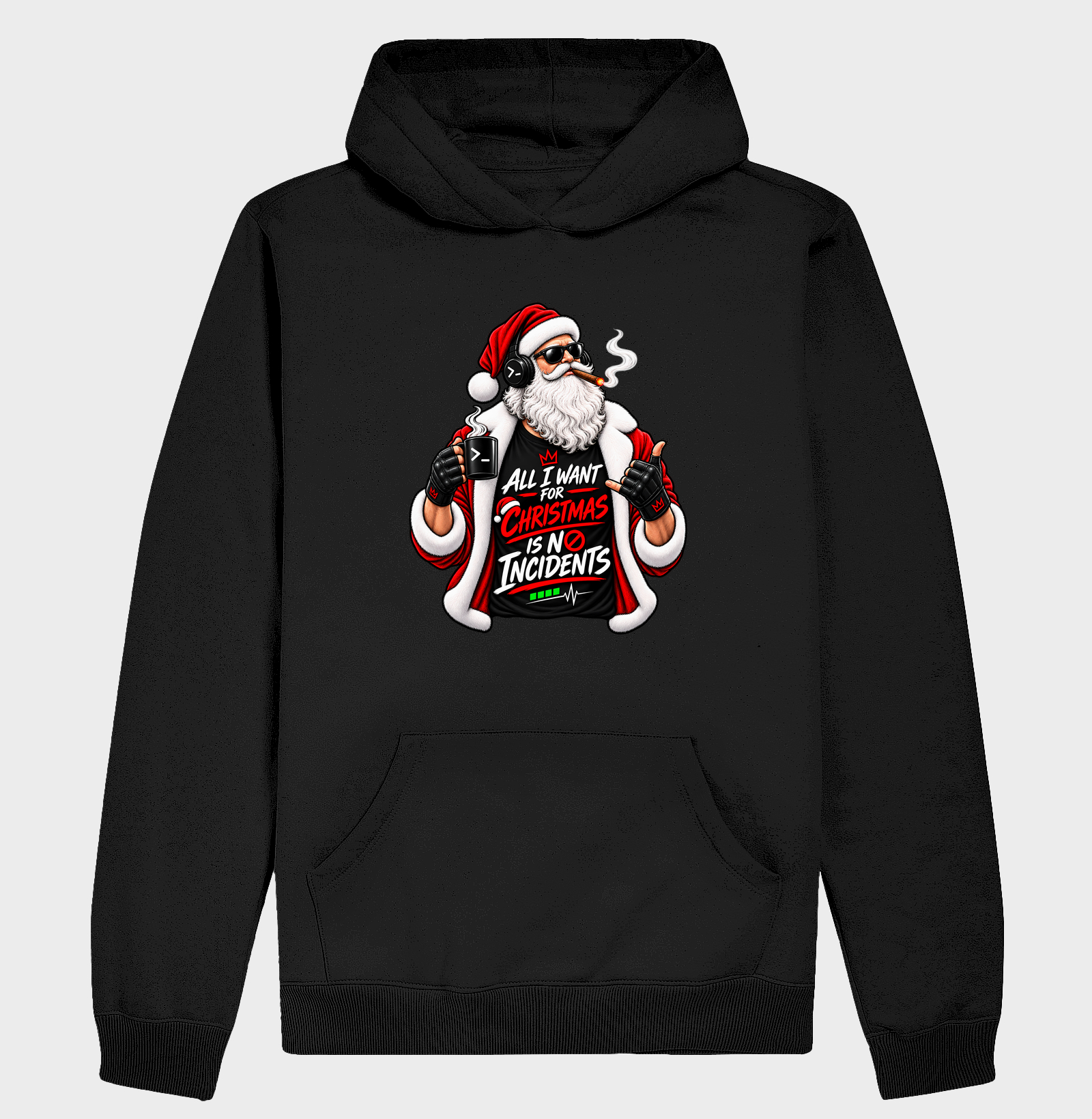 All I Want for Christmas Is No Incidents — Natal DevOps - Hoodie Moletom