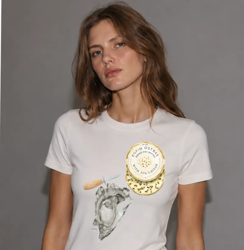 Camiseta Pão, Manteira & Ostras - por Enfim