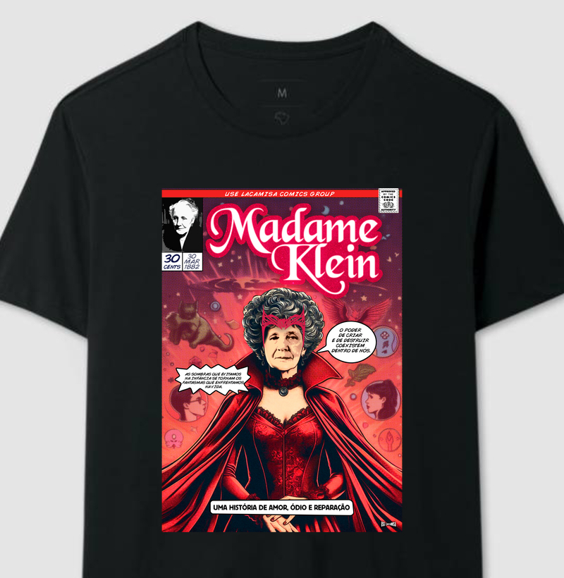 Melanie Klein em quadrinhos - Psicologia - Camiseta Universitária