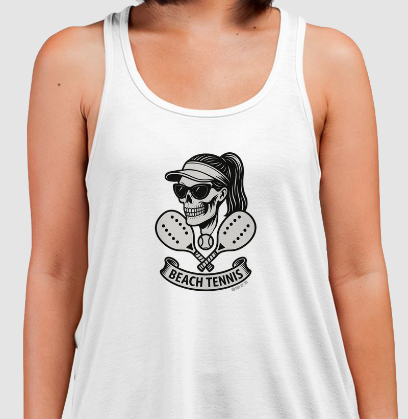 Beach Tennis Woman Skull