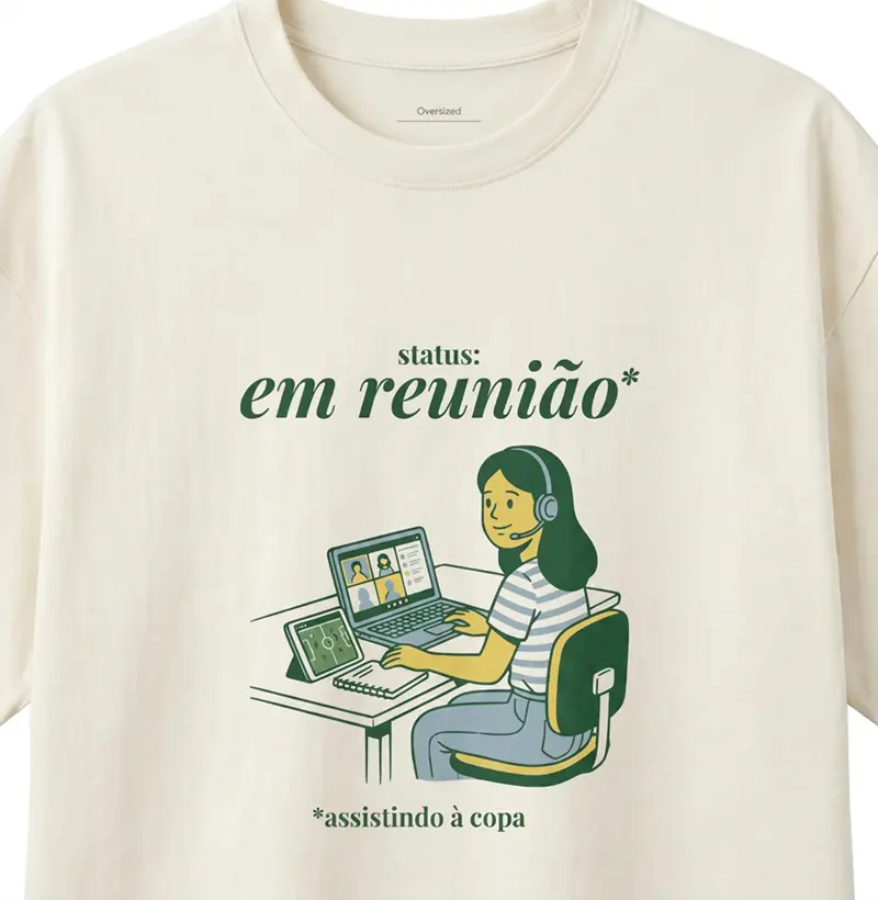 em reunião*