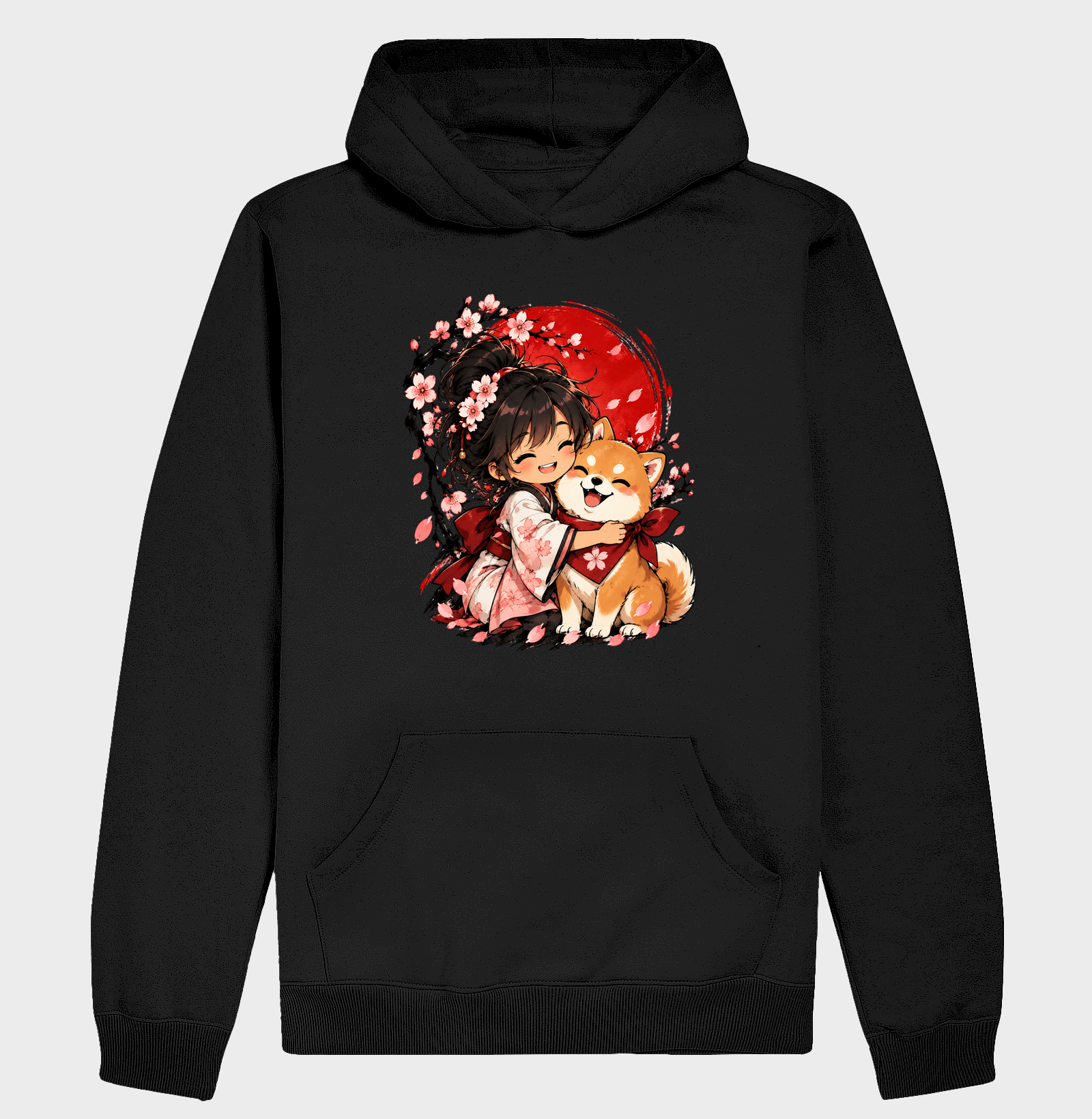 Sakura & Shiba — Amizade que Floresce - Hoodie Moletom