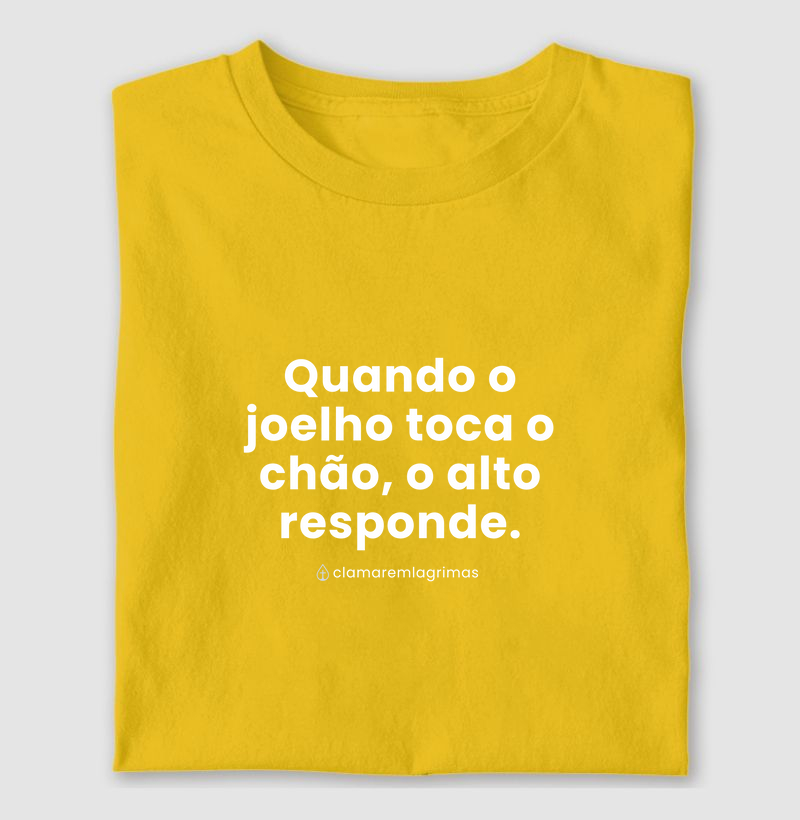 Quando o joelho toca o chão, o alto responde