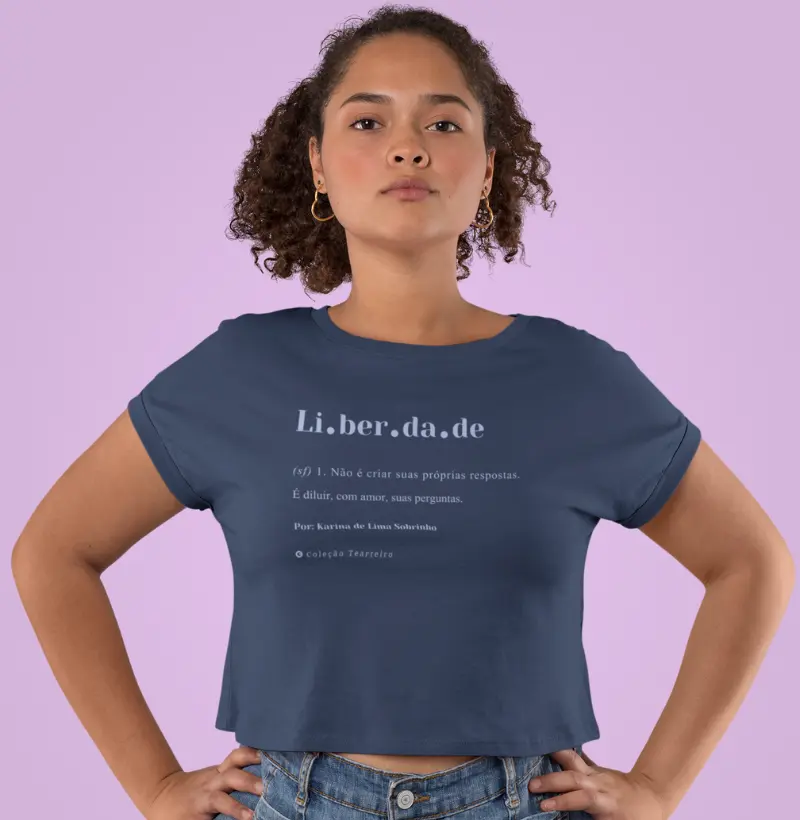 Camiseta Cropped Respostas by Karina de Lima