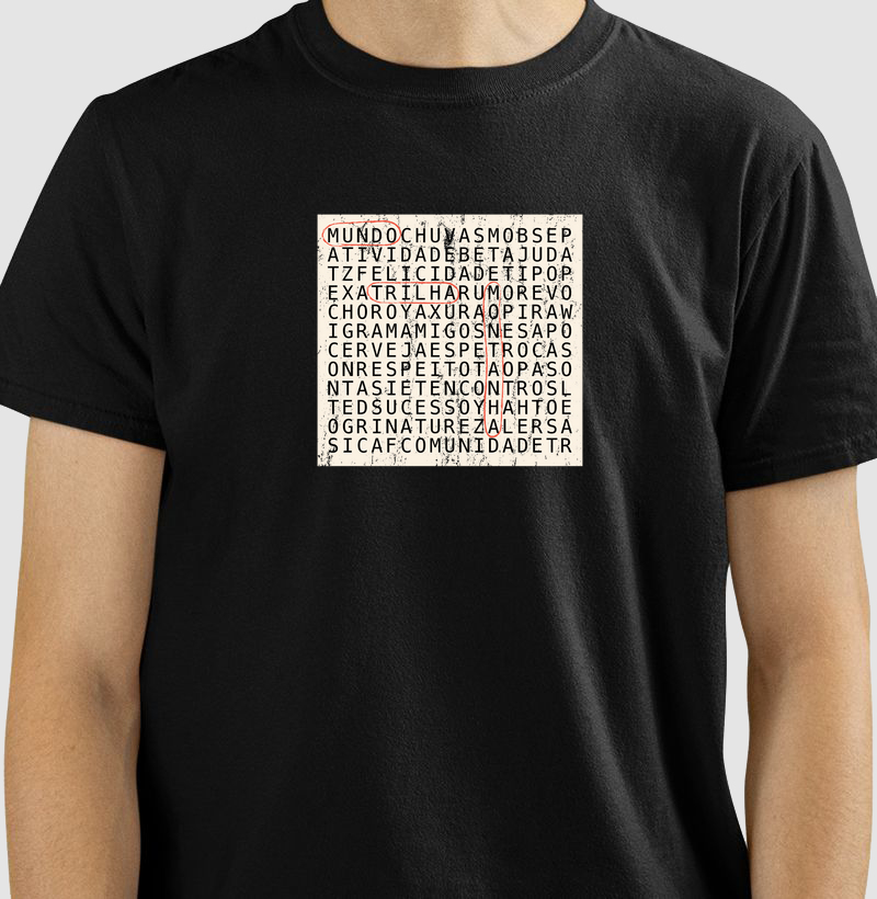Camiseta Caça-palavras 