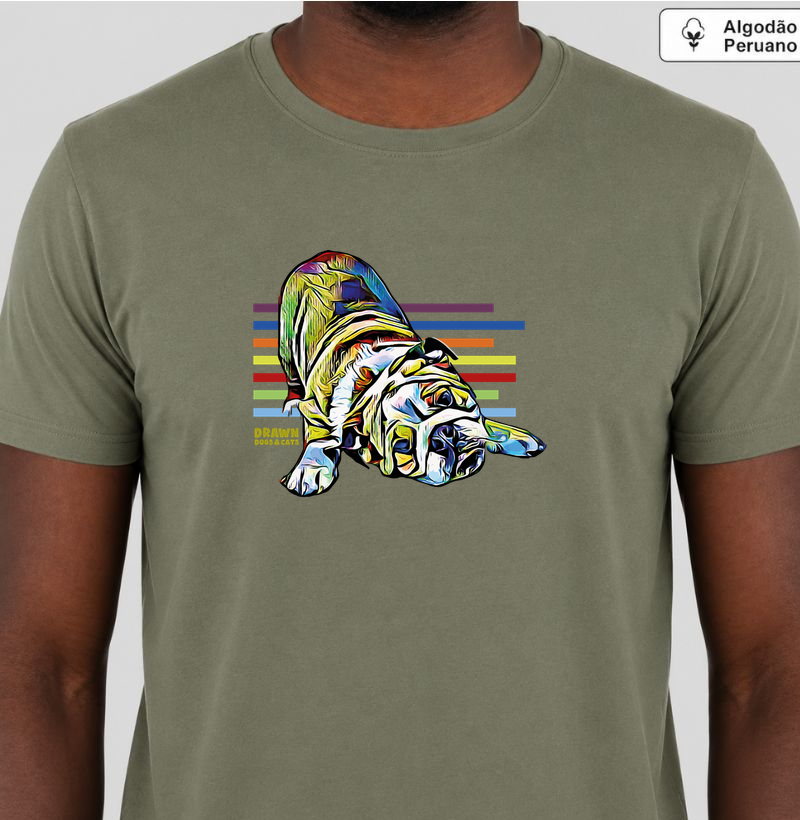 Bulldog inglês colorido
