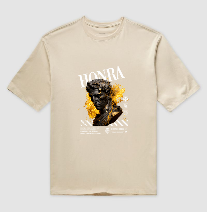 Camiseta Oversized Masculina: Honra